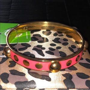 C. Wonder Pink and Gold Polka Dot Bangle